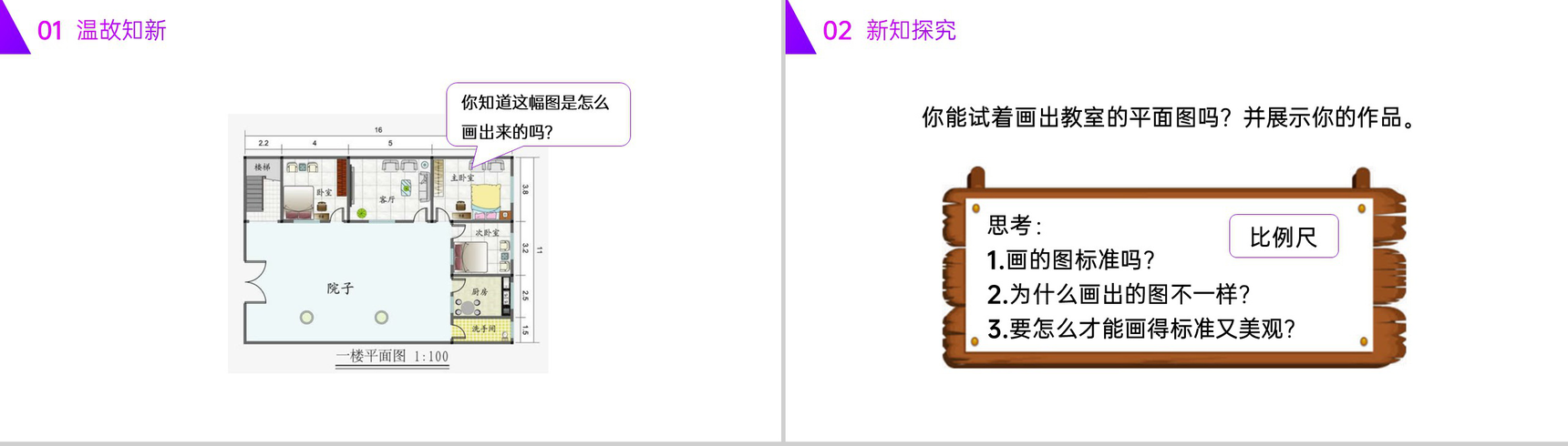 《用比例尺绘制平面图》人教版六年级数学下册(第4.3.4课时)PPT课件-2
