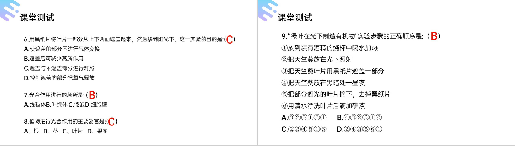 《绿色植物是生物圈中有机物的制造者》人教版七年级初一上册生物PPT课件-13