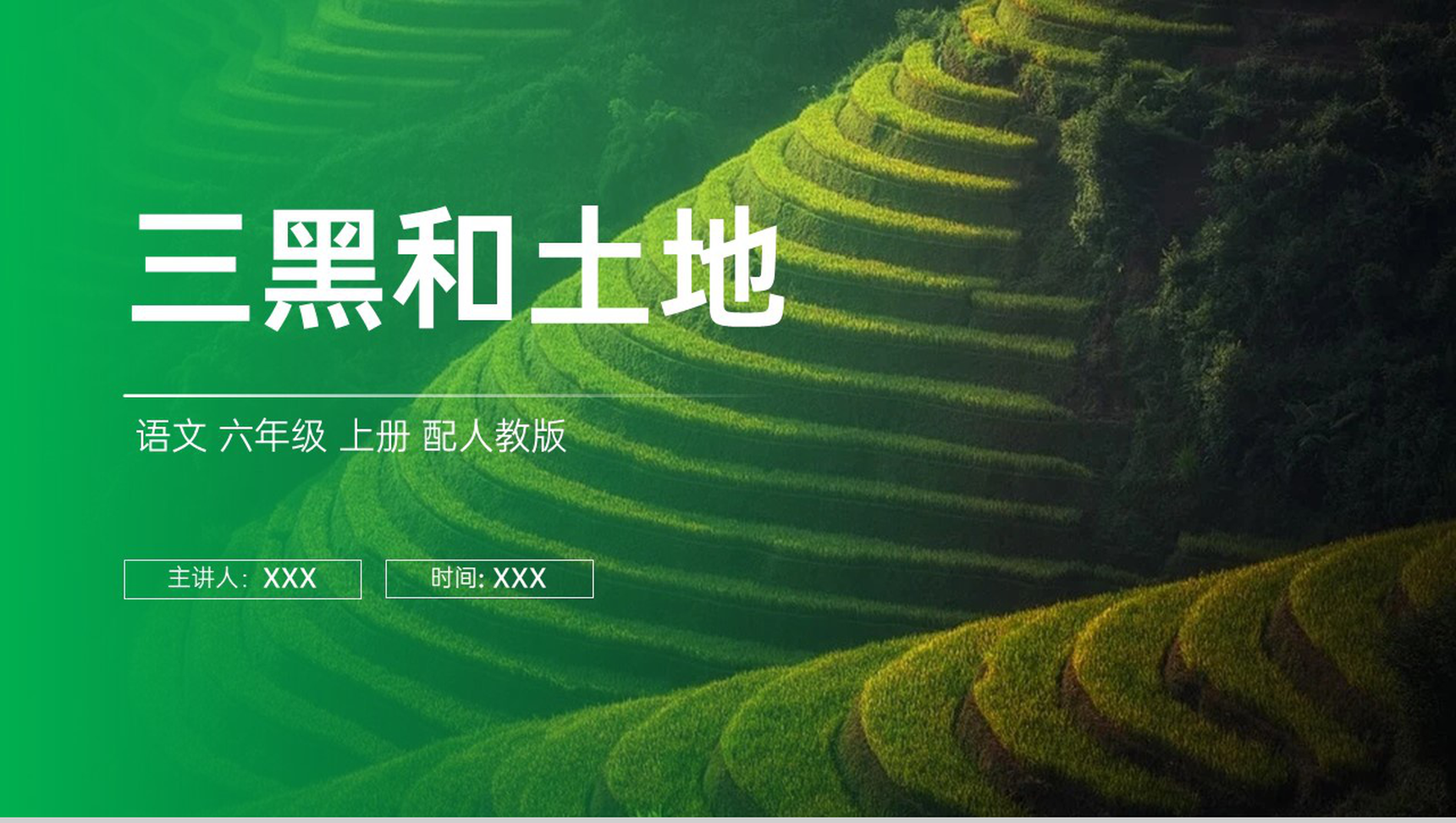 《三黑和土地》人教版六年级上册语文PPT课件-1