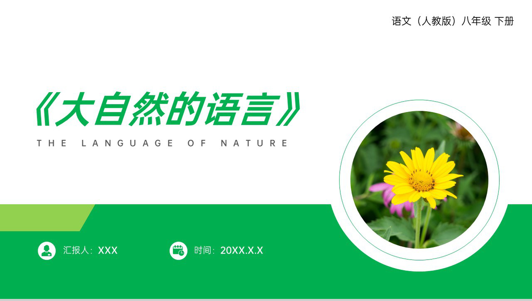 《大自然的语言》人教版八年级下册语文PPT课件-1