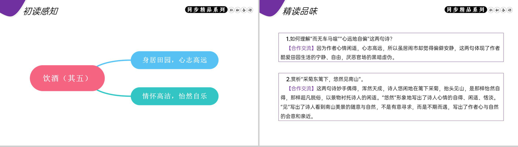 《饮酒(其五)》人教版八年级上册语文PPT课件-6