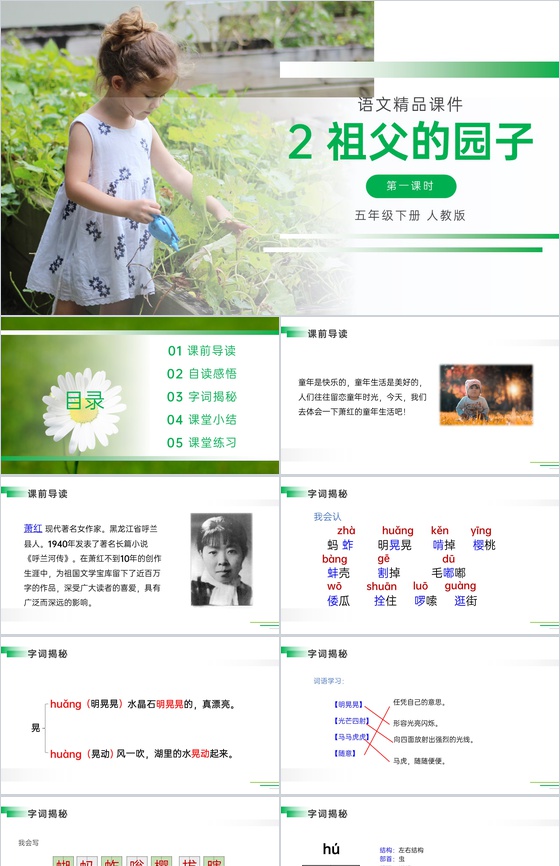 《祖父的园子》人教版五年级下册语文精品P