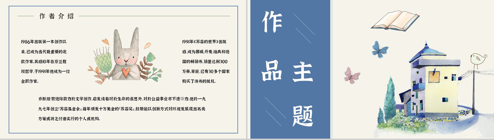 《苏菲的世界》乔斯坦贾德所著长篇小说介绍人物形象分析课件PPT模板-3