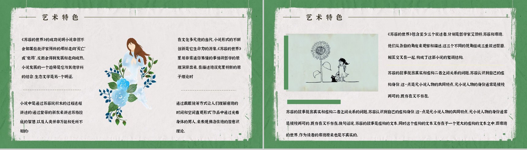 国外经典书籍阅读乔斯坦贾德《苏菲的世界》小说艺术特色分析西方哲学知识培训PPT模板-5