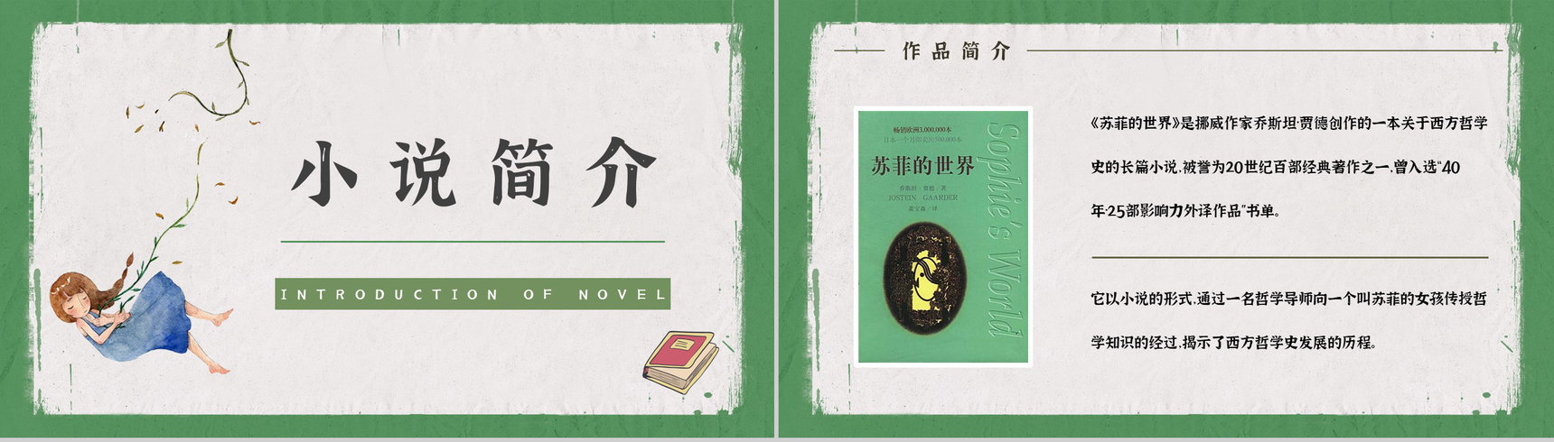 国外经典书籍阅读乔斯坦贾德《苏菲的世界》小说艺术特色分析西方哲学知识培训PPT模板-8