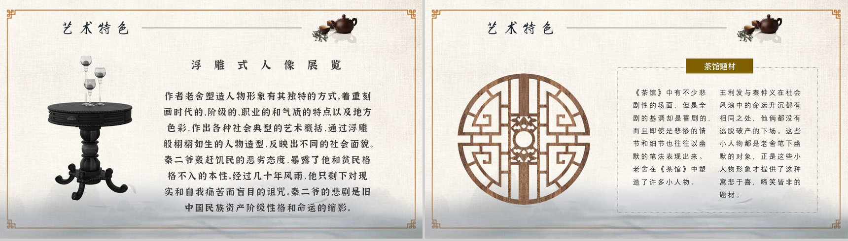 《茶馆》内容作者简介老舍读书分享名著逻辑梳理PPT模板-8