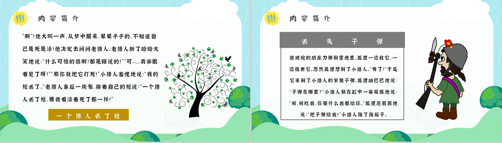 读书笔记金近《狐狸打猎人》人物分析名著片段赏析PPT模板-4