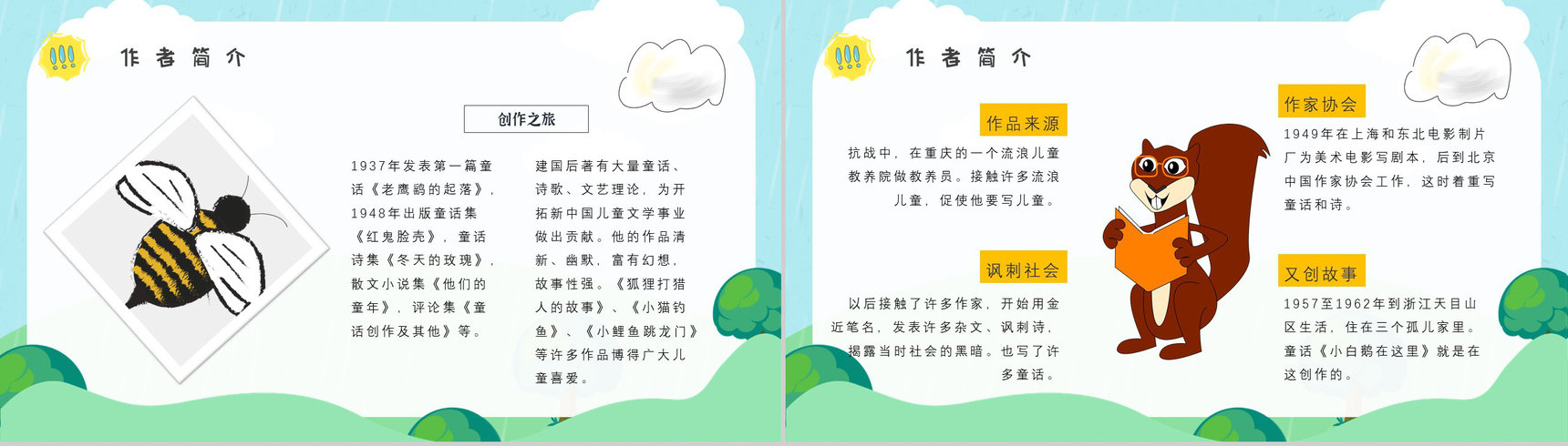 读书笔记金近《狐狸打猎人》人物分析名著片段赏析PPT模板-10