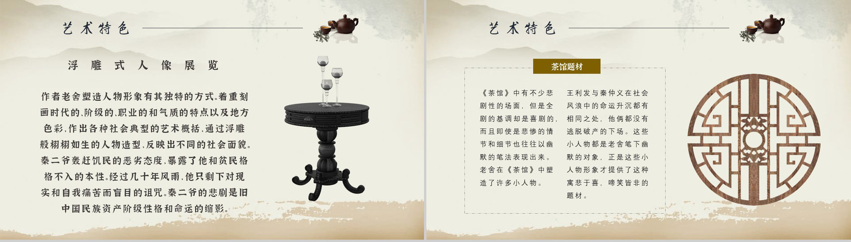 读书分享老舍《茶馆》内容简介名著导读PPT模板-11