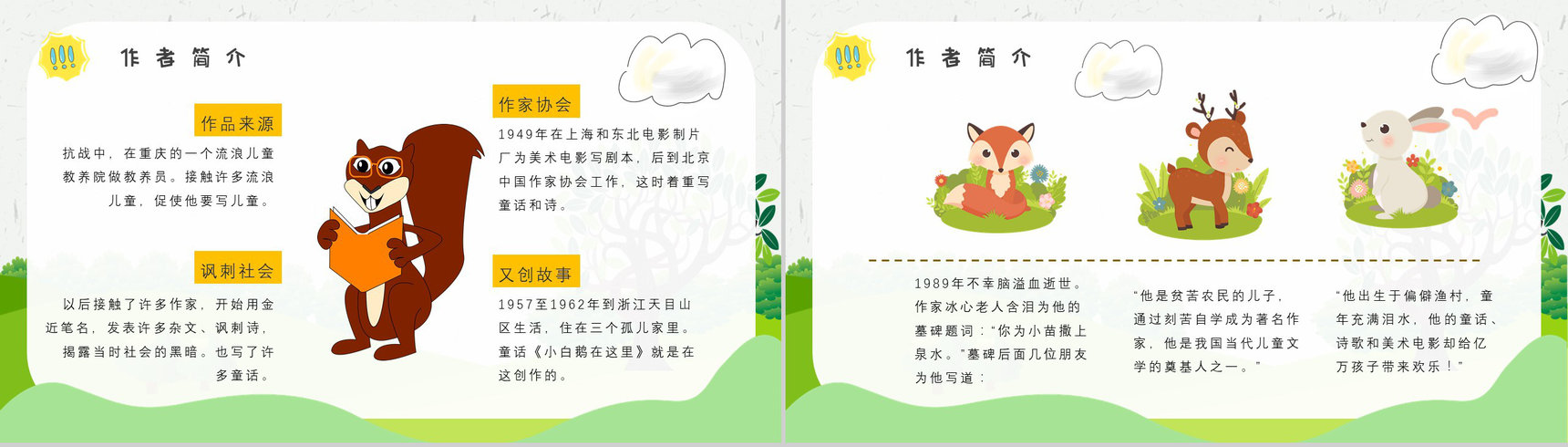 教师备课金近《狐狸打猎人》艺术特色名著知识点梳理PPT模板-5