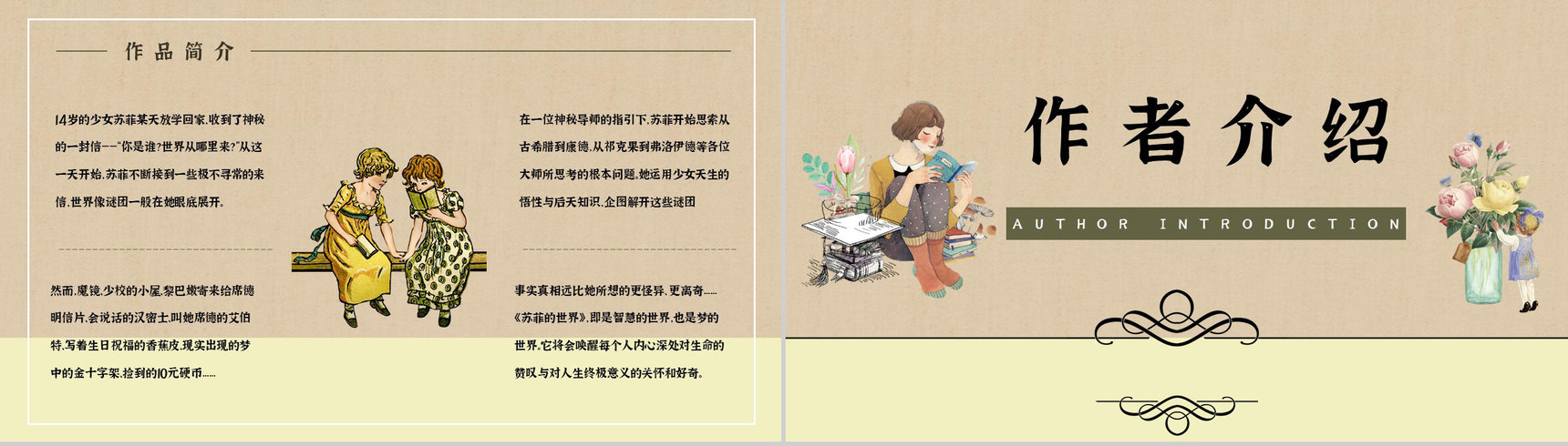 挪威作家乔斯坦贾德代表作《苏菲的世界》读书心得体会交流分享PPT模板-3