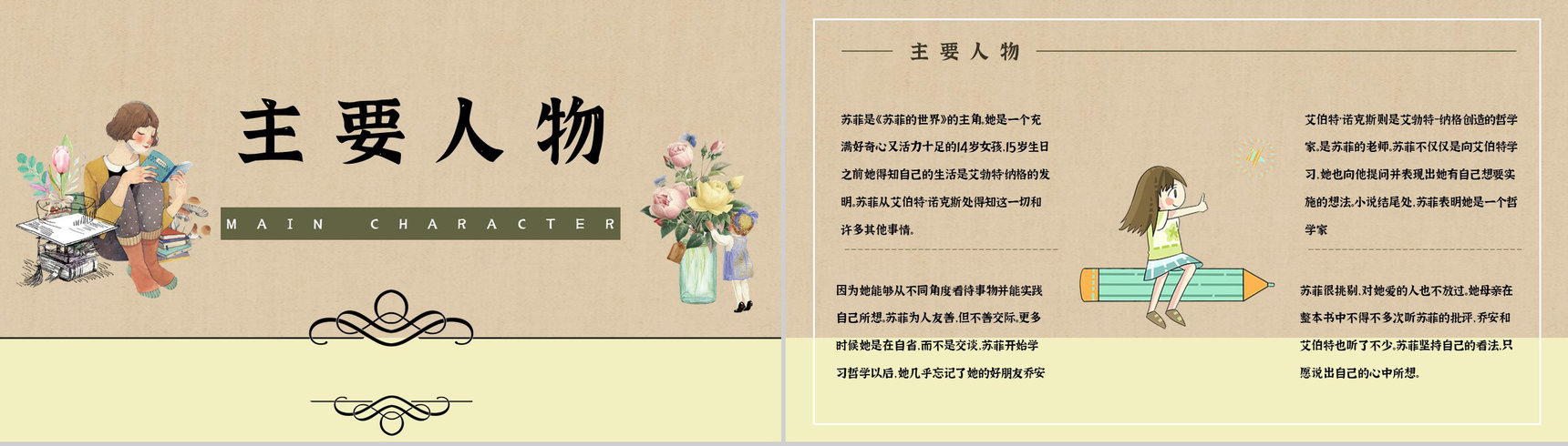 挪威作家乔斯坦贾德代表作《苏菲的世界》读书心得体会交流分享PPT模板-5