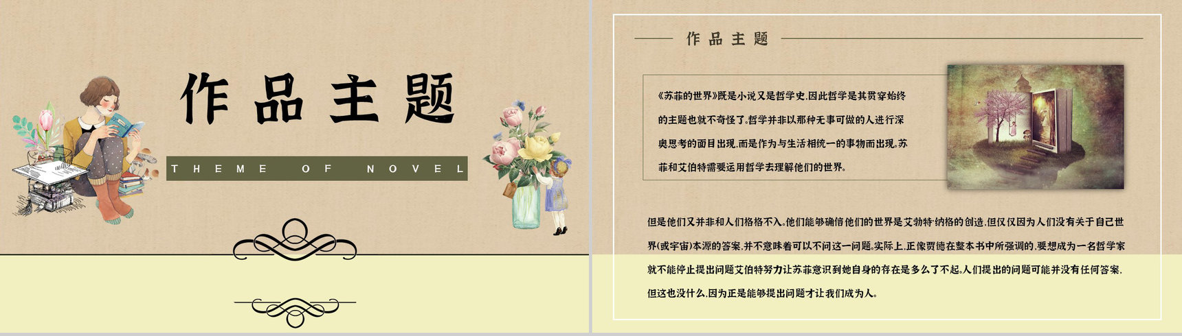 挪威作家乔斯坦贾德代表作《苏菲的世界》读书心得体会交流分享PPT模板-7