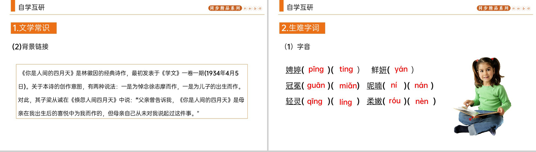 《你是人间的四月天》人教版九年级上册语文PPT课件-3