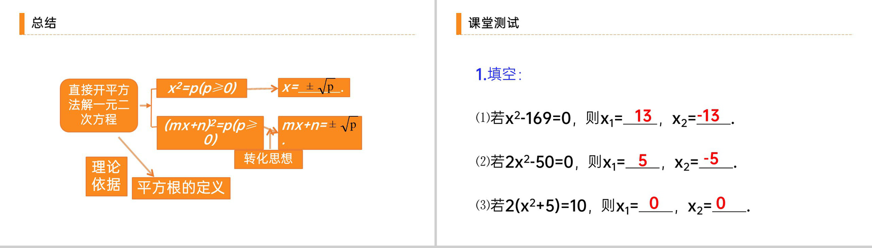 《 解一元二次方程之直接开平方》九年级初三数学上册PPT课件(第21.2.1 课时)-6