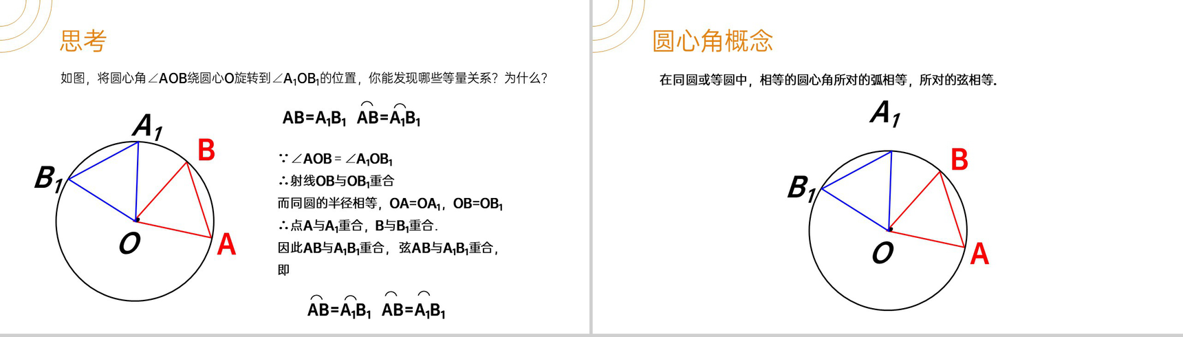 《弧弦圆心角》九年级初三数学上册PPT课件(第24.1.3 课时)-4