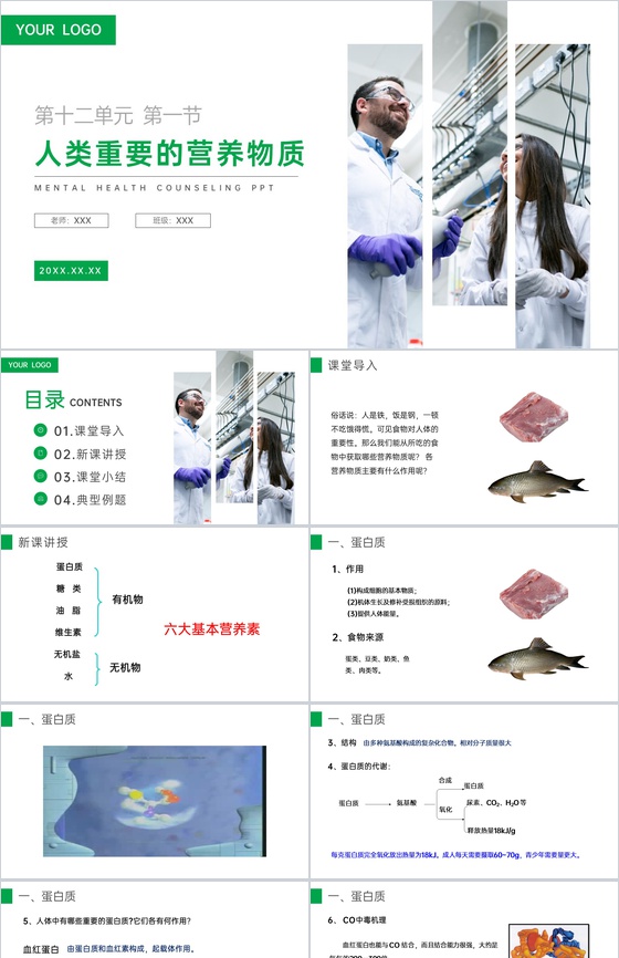 《人类重要的营养物质》九年级初三下册PPT课件(第12.1课