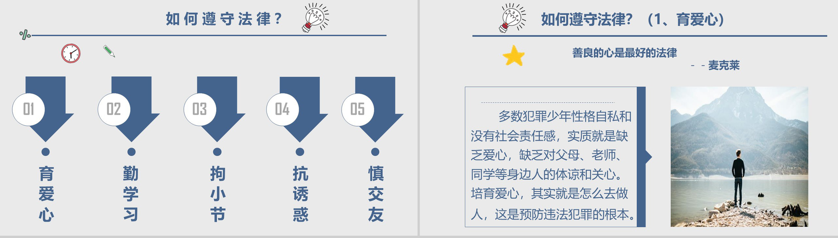 法制进校园普法教育宣传PPT模板-4
