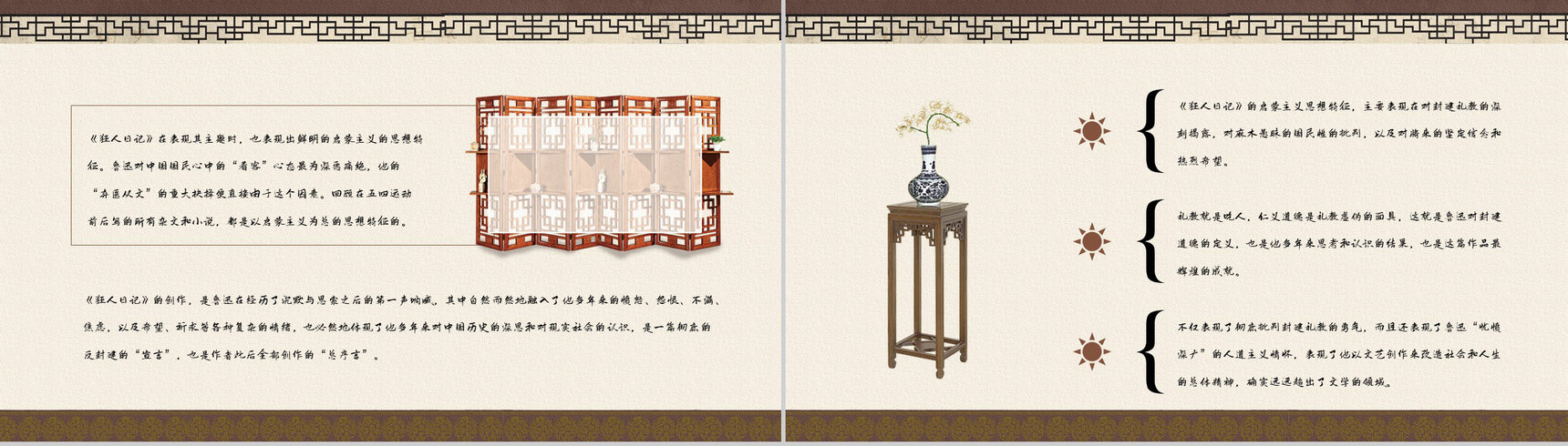 短篇白话日记体小说鲁迅《狂人日记》阅读新的体会交流分享通用PPT模板-6