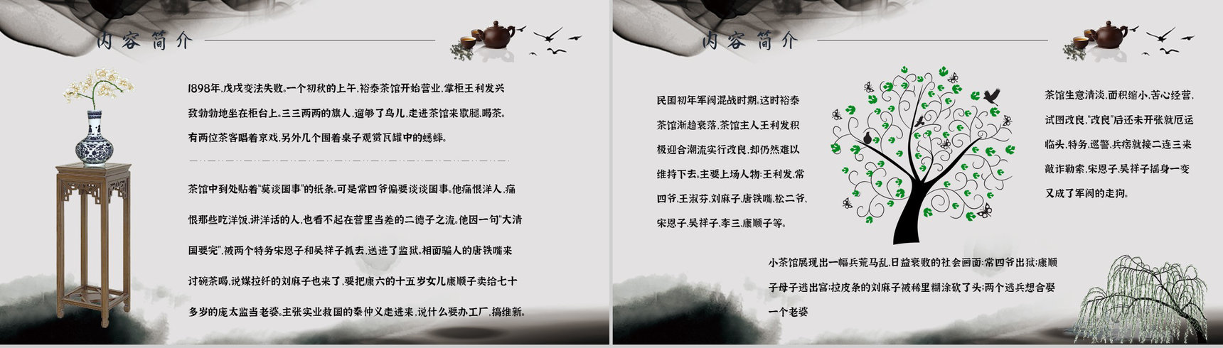 教育培训老舍《茶馆》作者简介心得体会PPT模板-3
