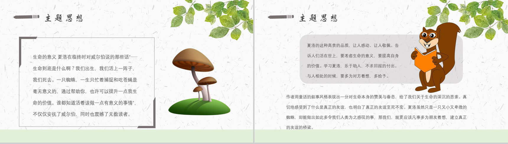 《夏洛的网》内容作者简介怀特读书分享名著逻辑梳理PPT模板-10