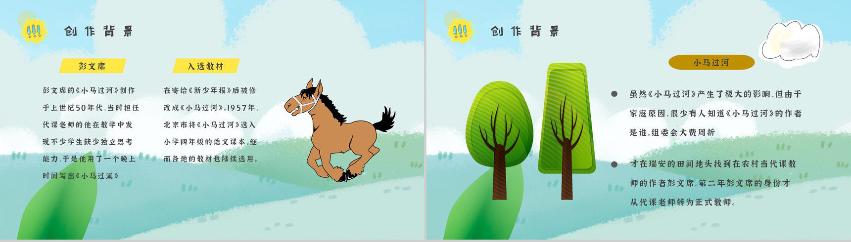读书笔记彭文席《小马过河》人物分析寓言故事逻辑梳理PPT模板-9