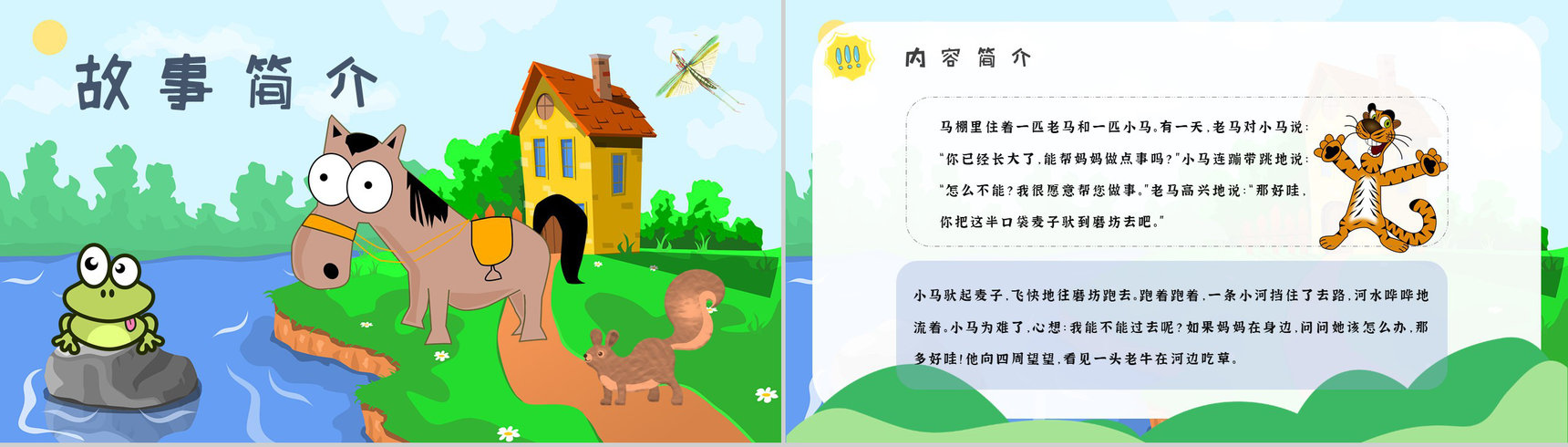 小学必读寓言故事彭文席《小马过河》人物分析片段赏析PPT模板-2