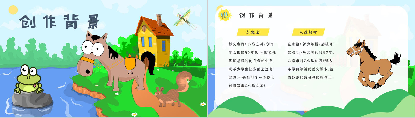 小学必读寓言故事彭文席《小马过河》人物分析片段赏析PPT模板-7