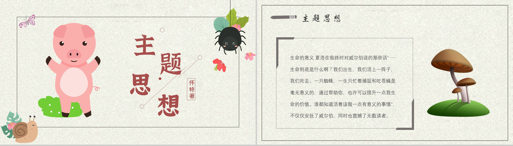 寓言故事小学必读怀特《夏洛的网》内容简介心得体会PPT模板-6