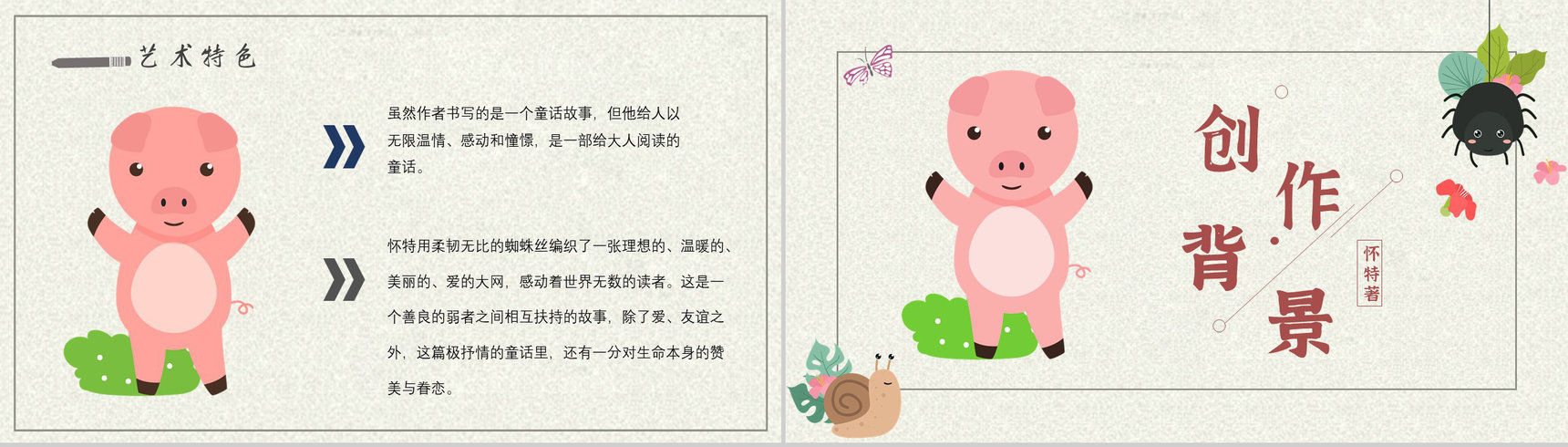 寓言故事小学必读怀特《夏洛的网》内容简介心得体会PPT模板-9