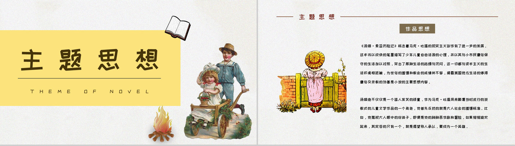 国外经典小说马克吐温所著《汤姆索亚历险记》读书笔记整理培训讲座PPT模板-2