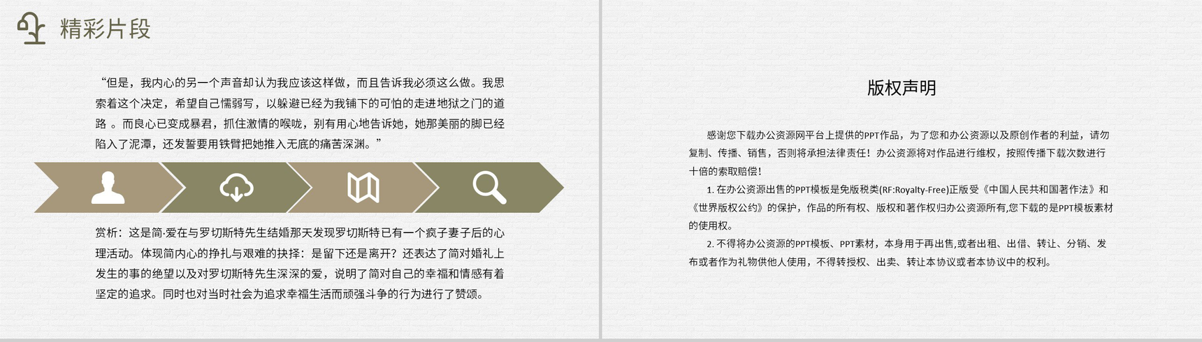 外国经典名著导读之夏洛蒂勃朗特简爱文学作品故事背景知识梳理PPT模板-10