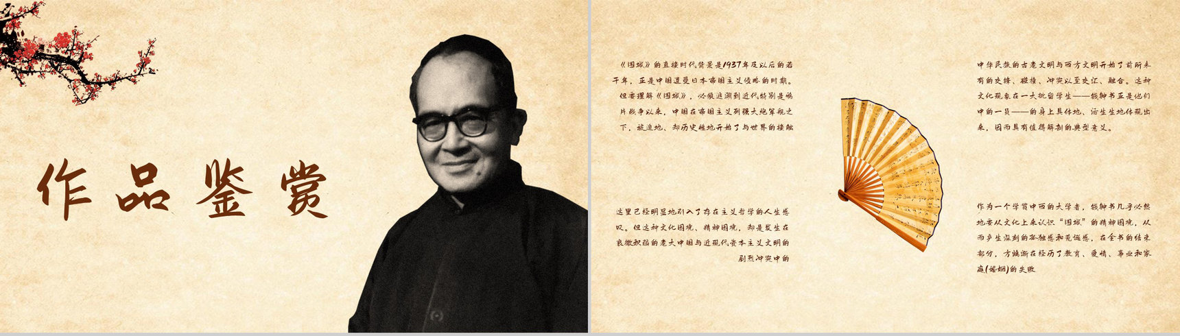 教学教育学生书籍阅读之钱钟书《围城》好词好句摘抄及赏析PPT模板-2