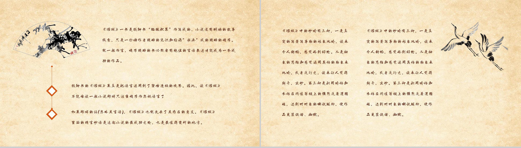 教学教育学生书籍阅读之钱钟书《围城》好词好句摘抄及赏析PPT模板-6
