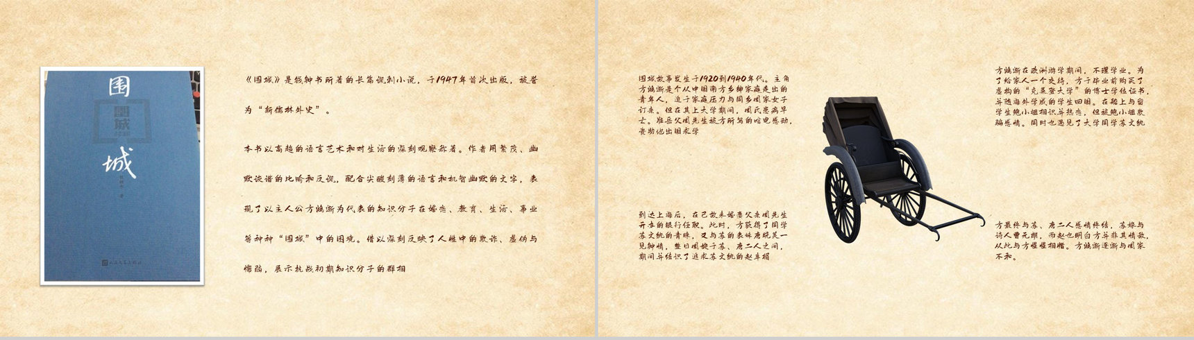 教学教育学生书籍阅读之钱钟书《围城》好词好句摘抄及赏析PPT模板-8