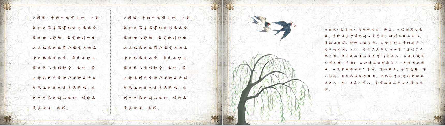 现代著名作家钱钟书所著《围城》小说赏析学生阅读心得分享PPT模板-3