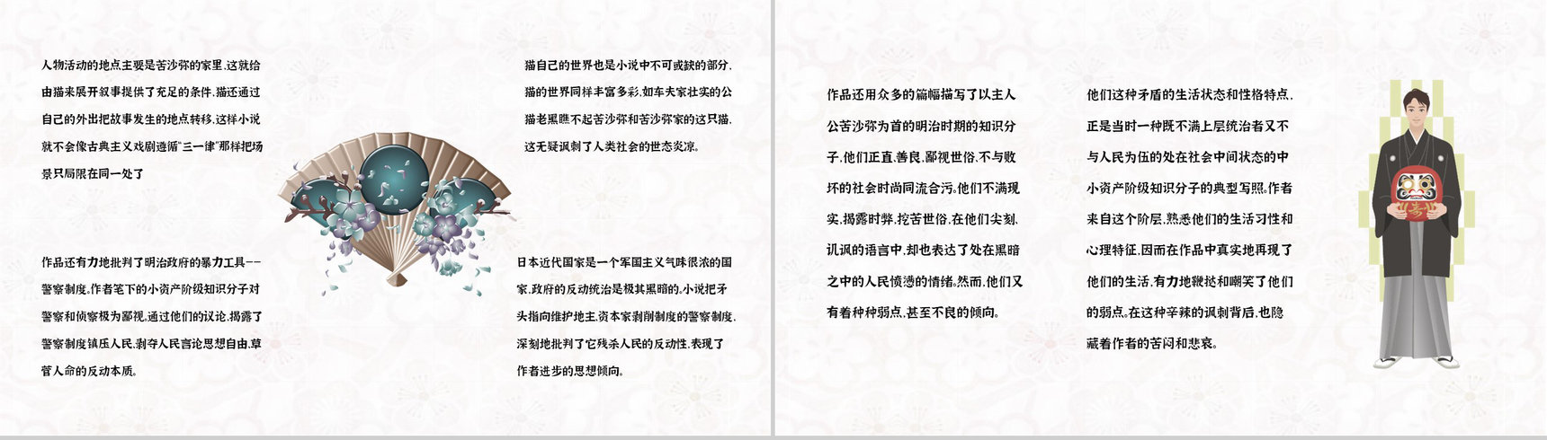 夏目漱石所著《我是猫》作品主题鉴赏好书阅读知识培训讲座PPT模板-3