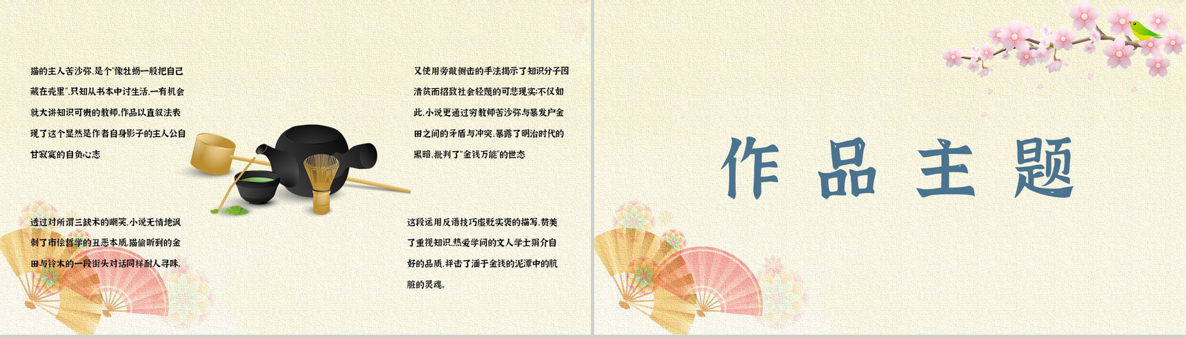 中学生必读文学作品夏目漱石《我是猫》小说经典片段摘抄教师备课PPT模板-5