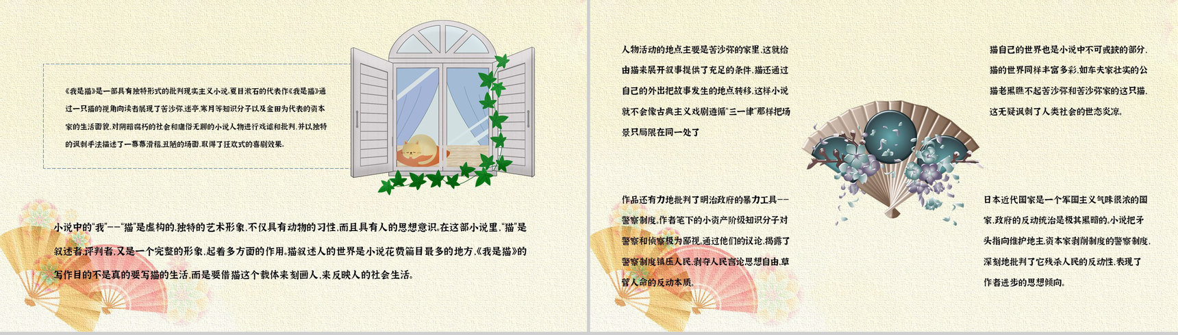 中学生必读文学作品夏目漱石《我是猫》小说经典片段摘抄教师备课PPT模板-6