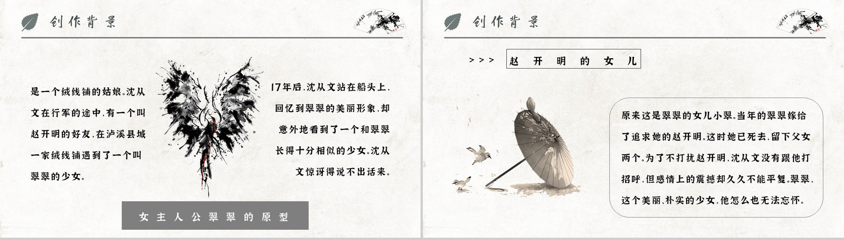 心得体会沈从文《边城》教育培训作者内容简介PPT模板-6