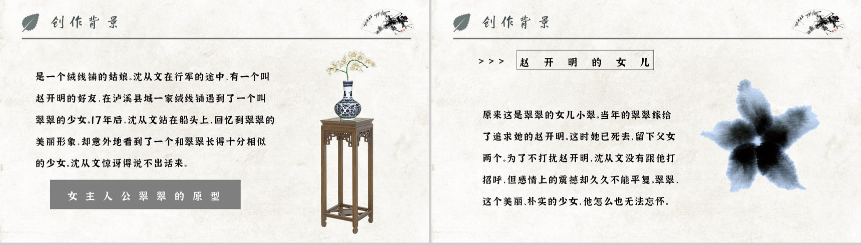 读书分享沈从文《边城》内容简介名著读后感PPT模板-6