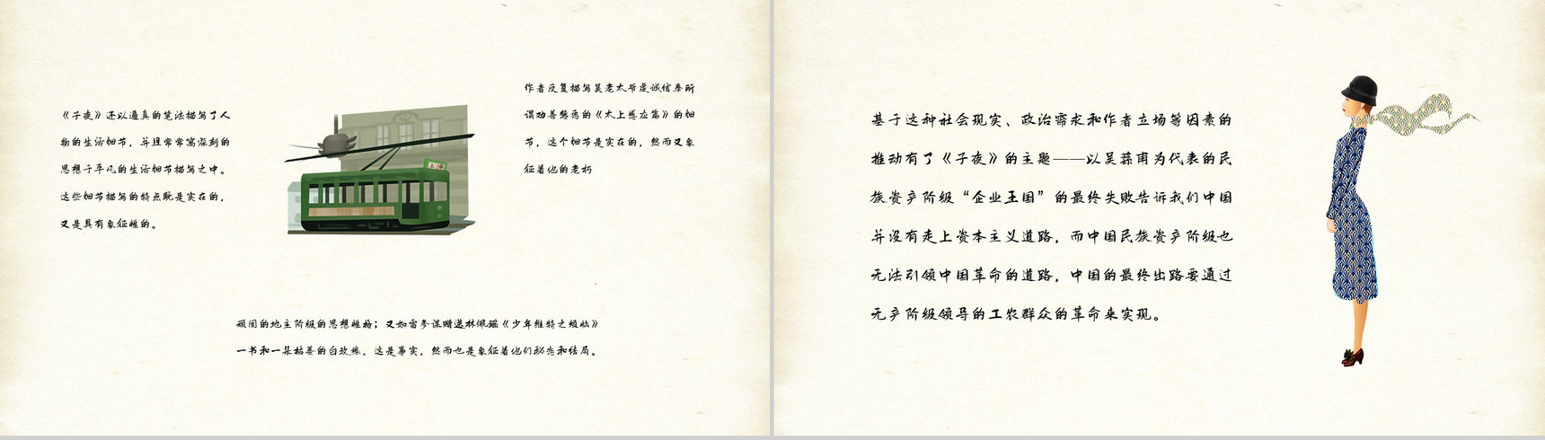 国内文学家茅盾所著长篇小说《子夜》书籍导读片段赏析课件PPT模板-10