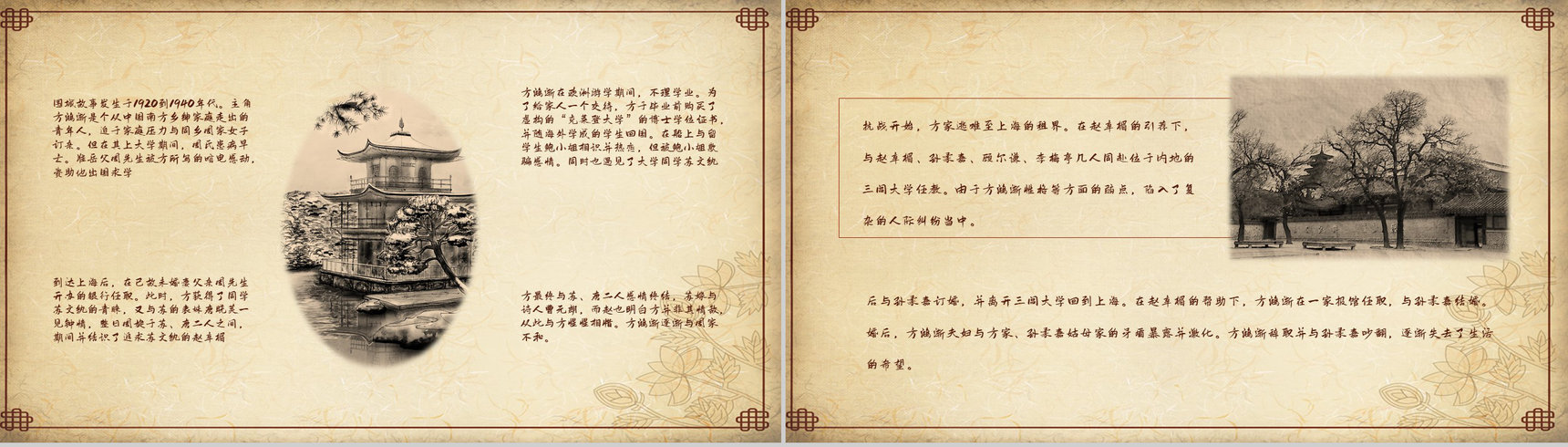 中国文学家钱钟书代表作《围城》长篇小说导读经典文学片段赏析PPT模板-3