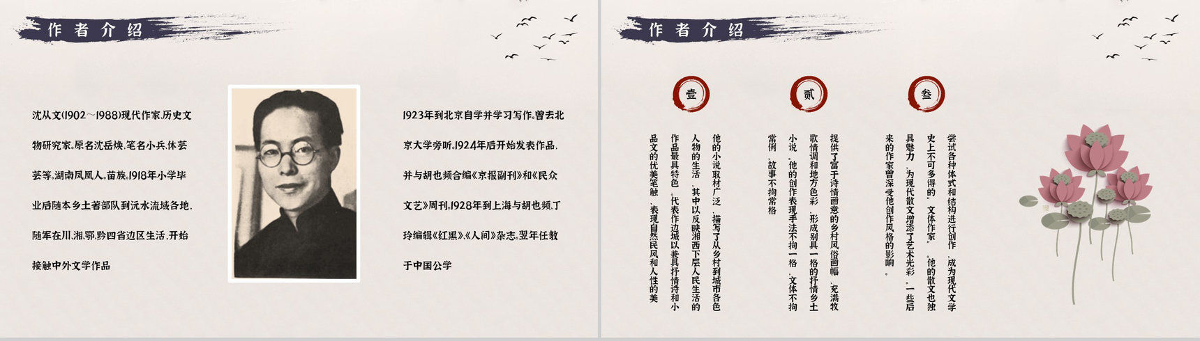 经典散文集沈从文《湘行散记》作品导读内容鉴赏分析PPT模板-7