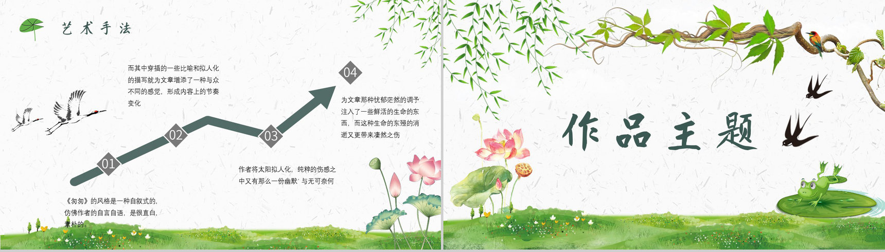 名著读后感朱自清《匆匆》教师备课艺术特色PPT模板-4