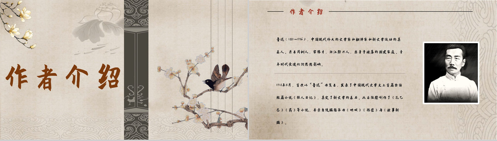 中国文学家鲁迅代表作《彷徨》小说集阅读心得体会分享交流会PPT模板-4
