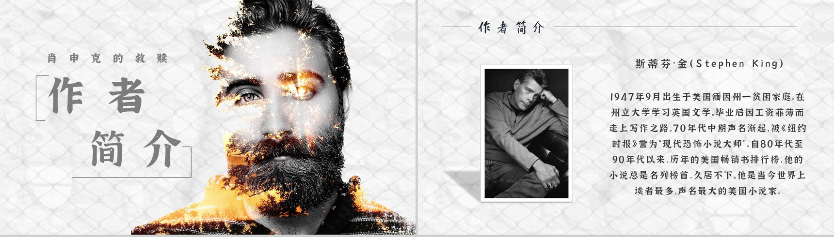 读书分享斯蒂芬金《肖申克的救赎》内容简介名著导读PPT模板-8