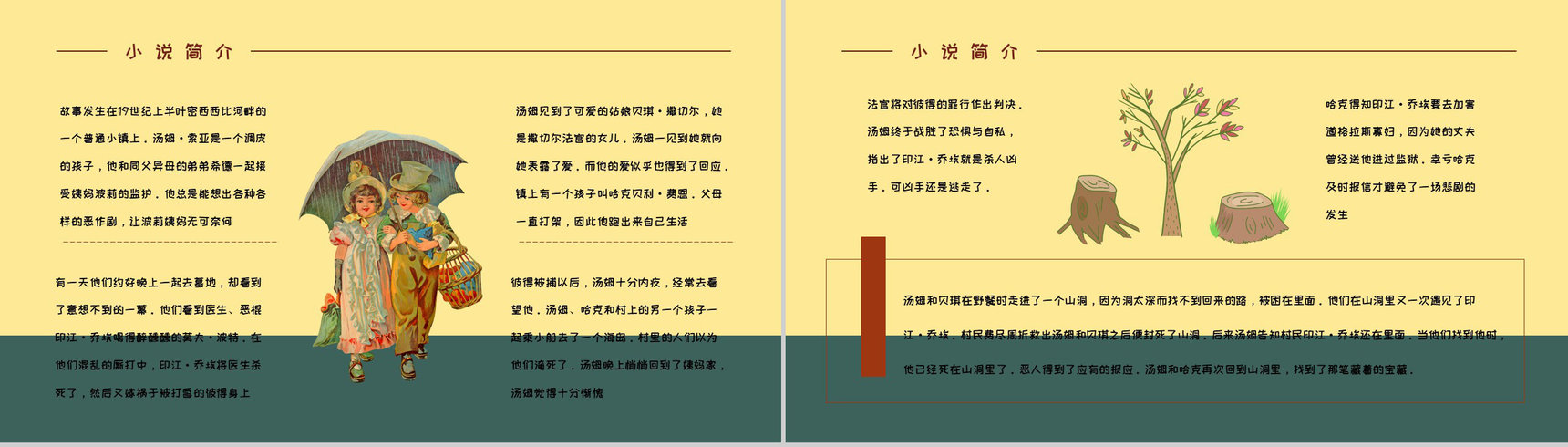 教育教学马克吐温《汤姆索亚历险记》小说导读知识整理培训课件PPT模板-3