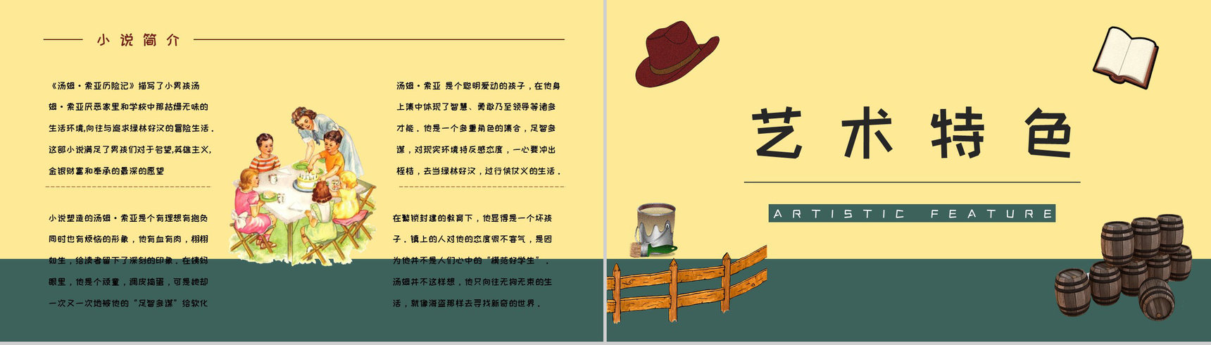 教育教学马克吐温《汤姆索亚历险记》小说导读知识整理培训课件PPT模板-4