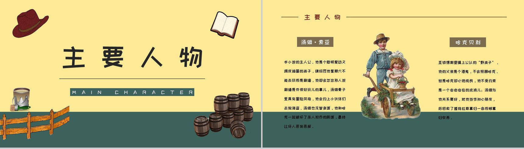 教育教学马克吐温《汤姆索亚历险记》小说导读知识整理培训课件PPT模板-6